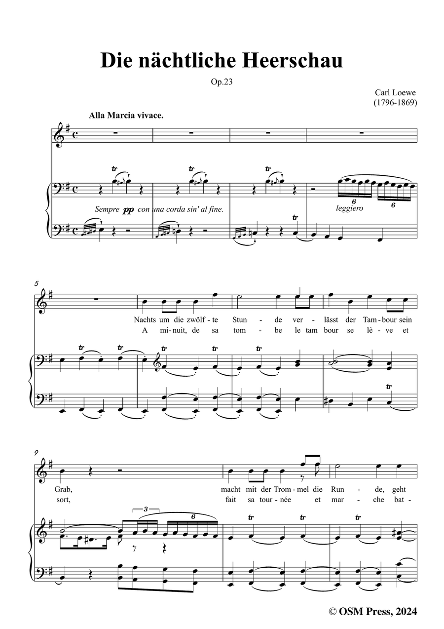 C. Loewe-Die nächtliche Heerschau,in e minor Piano, Vocal scores gallery preview page 3