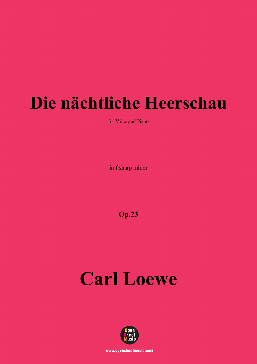 C. Loewe-Die nächtliche Heerschau,in f sharp minor Piano, Vocal scores gallery preview page 1