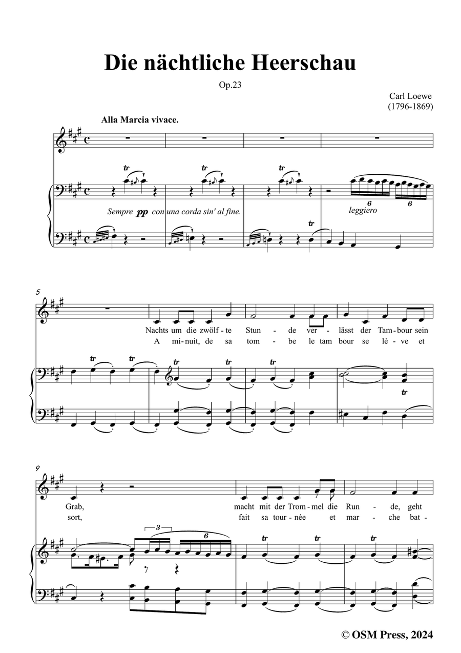 C. Loewe-Die nächtliche Heerschau,in f sharp minor Piano, Vocal scores gallery preview page 3