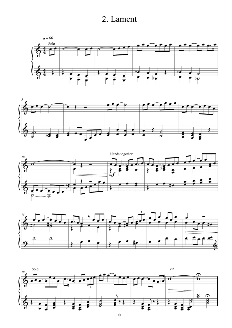 Six miniatures for manuals set 5 Organ Solo scores gallery preview page 3