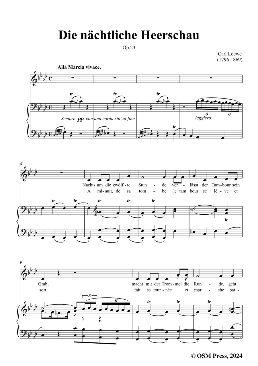 C. Loewe-Die nächtliche Heerschau,in f minor Piano, Vocal scores gallery preview page 3