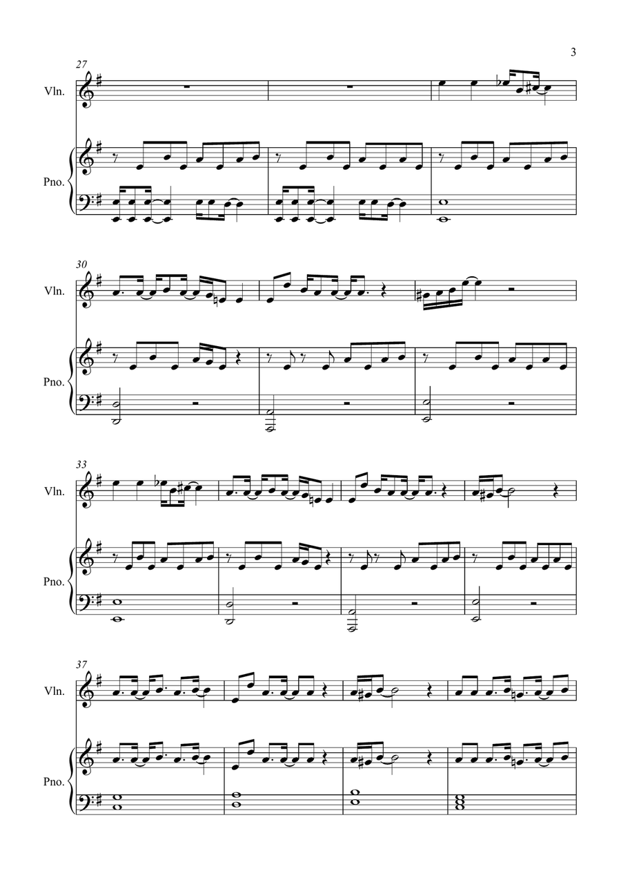 Teardrop (Theme From House) Violin Solo scores gallery preview page 3