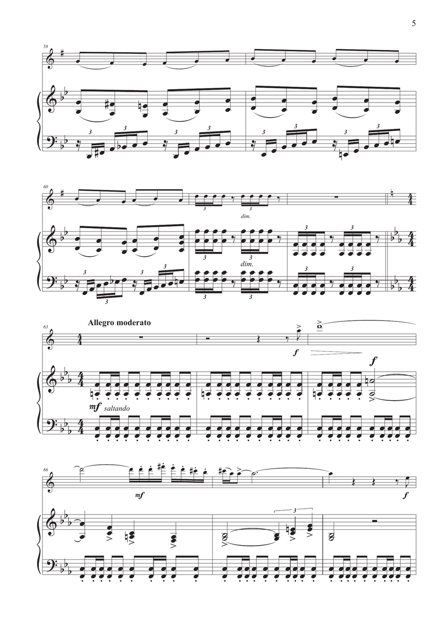 Capriccio Italien for Alto Saxophone and Piano Alto Saxophone scores gallery preview page 5