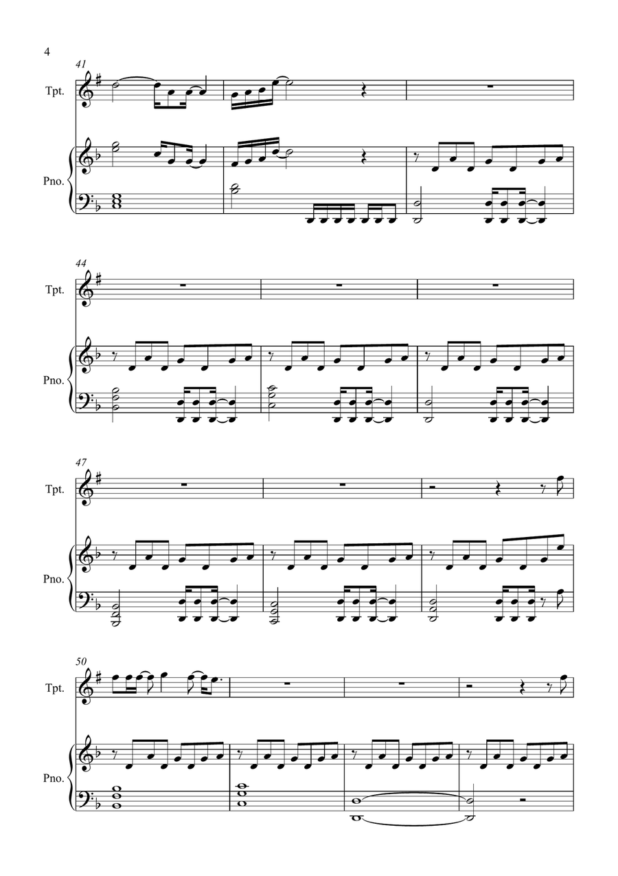 Teardrop (Theme From House) Trumpet Solo scores gallery preview page 4