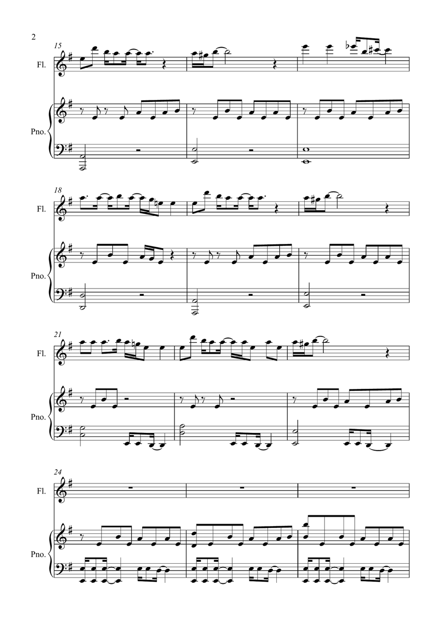 Teardrop (Theme From House) Flute Solo scores gallery preview page 2