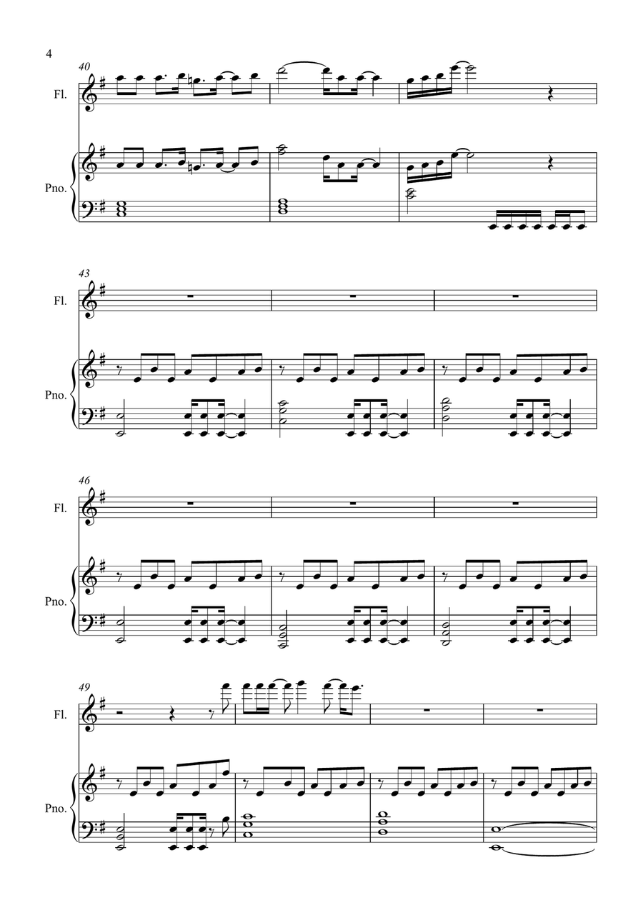 Teardrop (Theme From House) Flute Solo scores gallery preview page 4