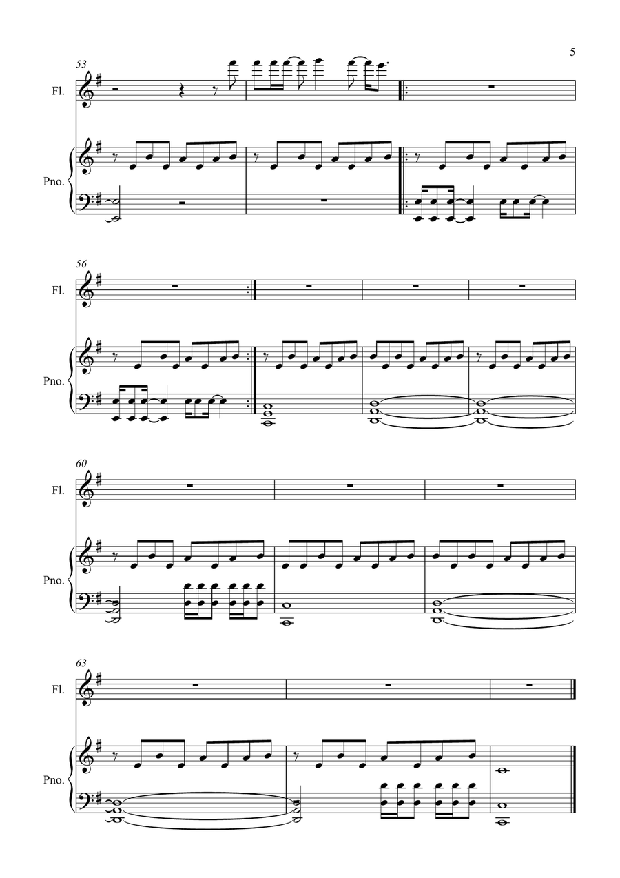Teardrop (Theme From House) Flute Solo scores gallery preview page 5
