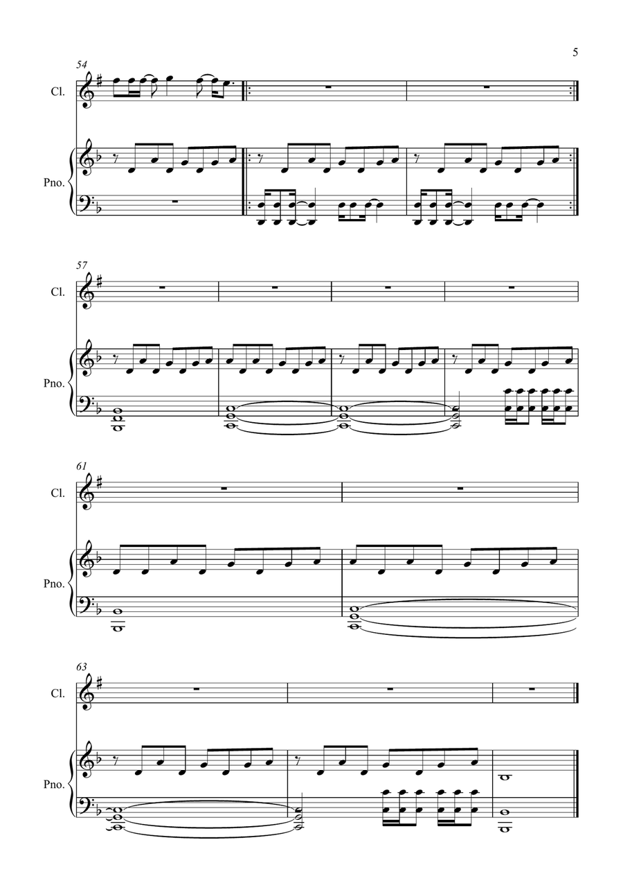 Teardrop (Theme From House) Clarinet Solo scores gallery preview page 5
