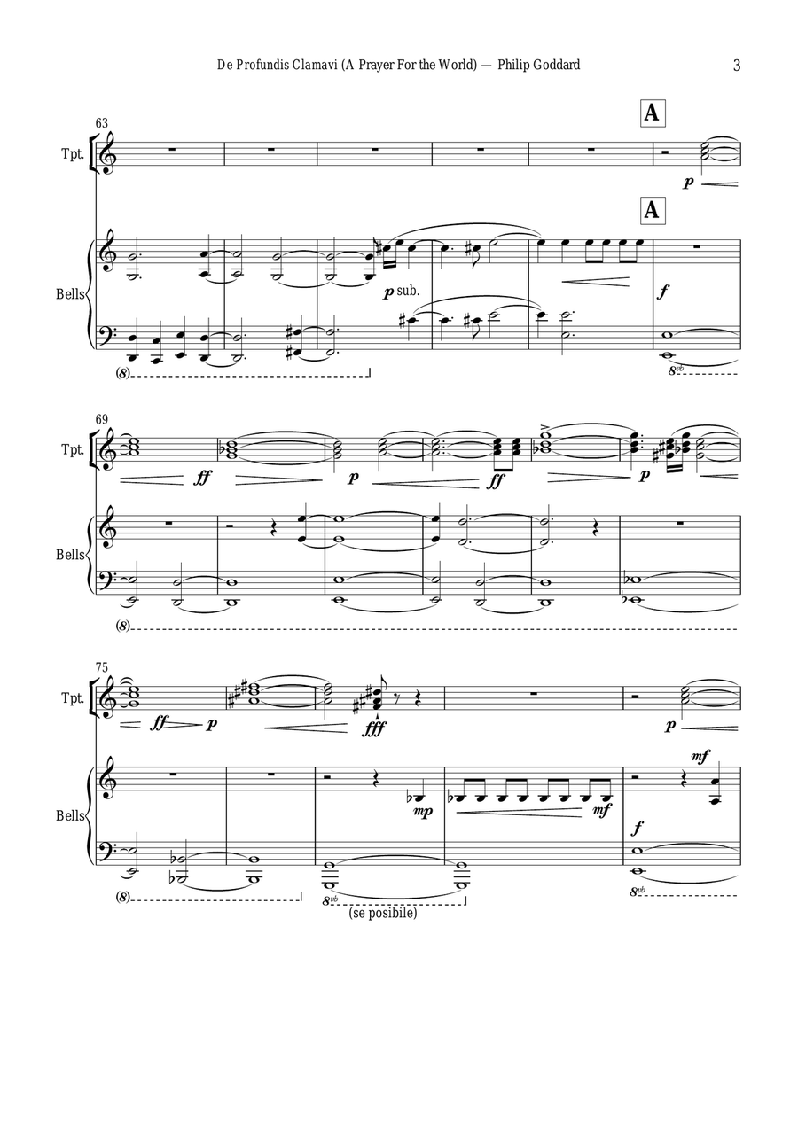 De Profundis Clamavit (A Prayer for the World) Small Ensemble scores gallery preview page 3