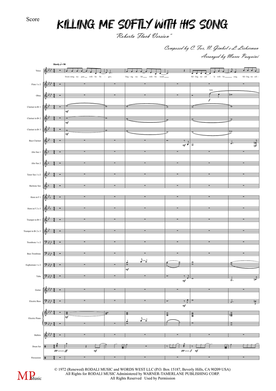 Killing Me Softly With His Song Concert Band scores gallery preview page 3
