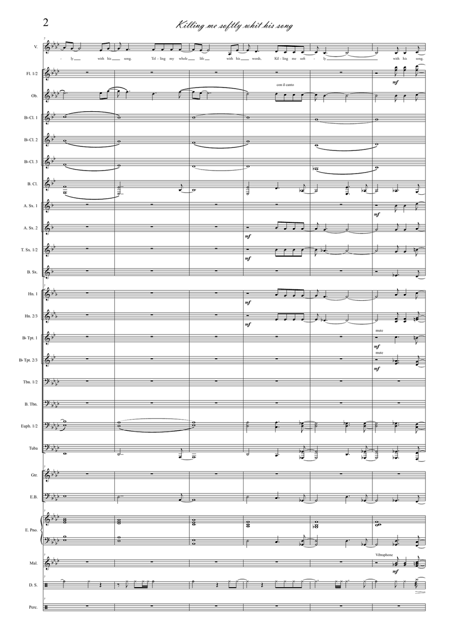 Killing Me Softly With His Song Concert Band scores gallery preview page 4