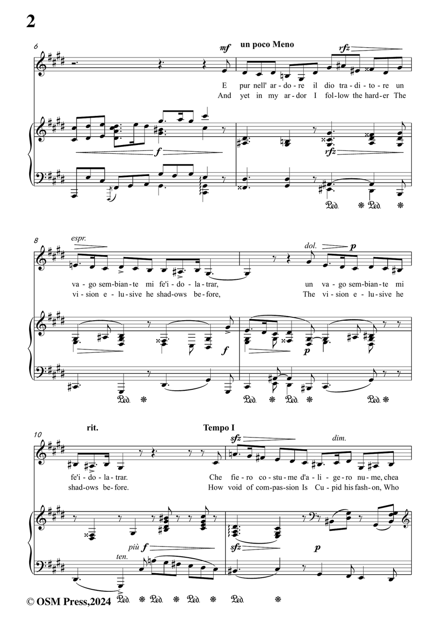 Legrenzi-Che fiero costume,in c sharp minor Piano, Vocal scores gallery preview page 4
