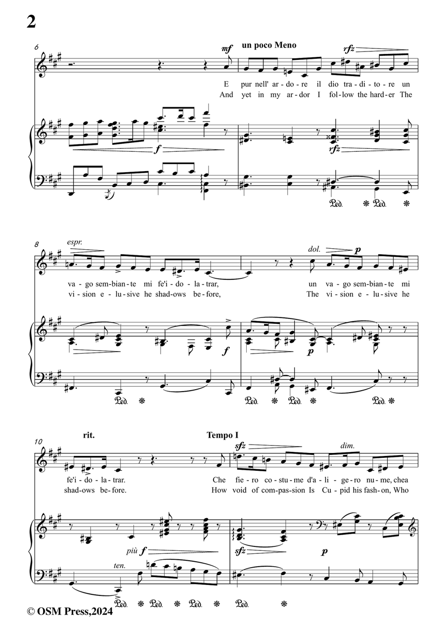 Legrenzi-Che fiero costume,in f sharp minor Piano, Vocal scores gallery preview page 4