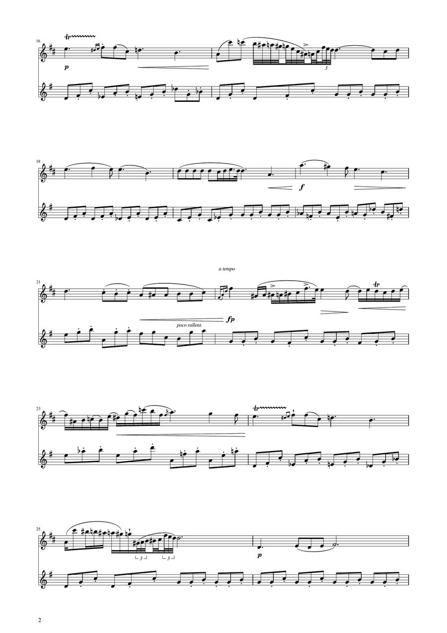 Chopin - Nocturne op.9 No.2 - Sax Duet AT Woodwind Duet scores gallery preview page 2