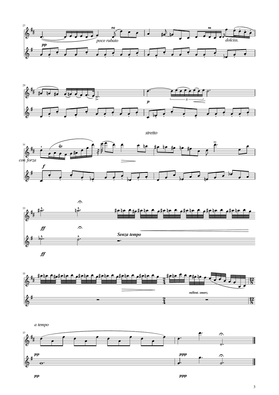 Chopin - Nocturne op.9 No.2 - Sax Duet AT Woodwind Duet scores gallery preview page 3