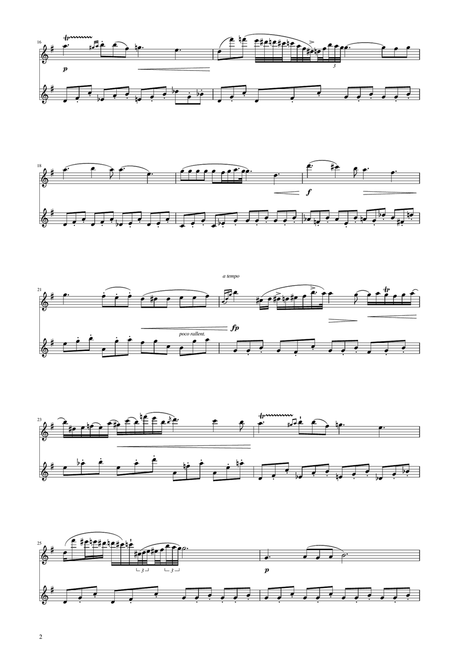 Chopin - Nocturne op.9 No.2 - Tenor Sax Duet Woodwind Duet scores gallery preview page 2