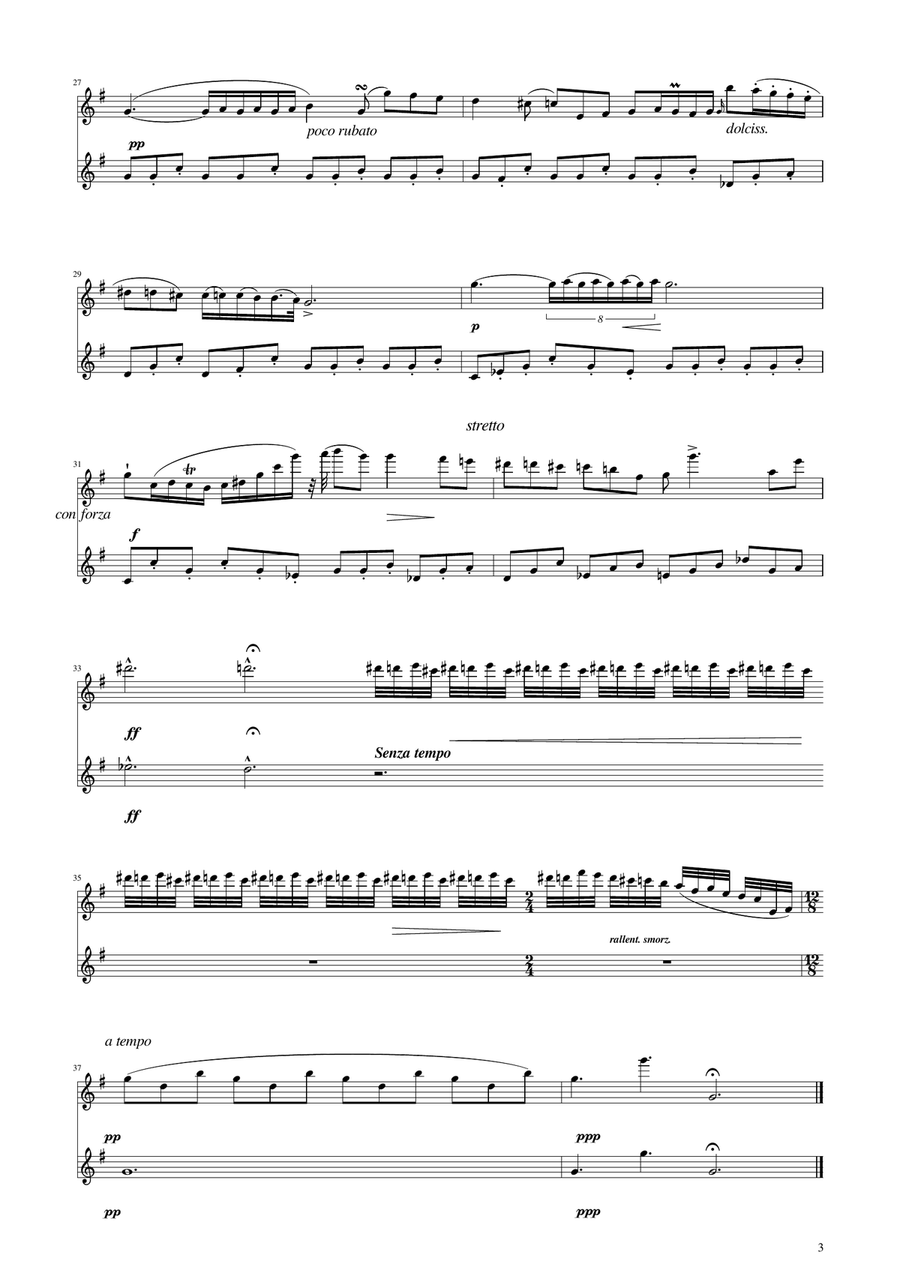 Chopin - Nocturne op.9 No.2 - Tenor Sax Duet Woodwind Duet scores gallery preview page 3