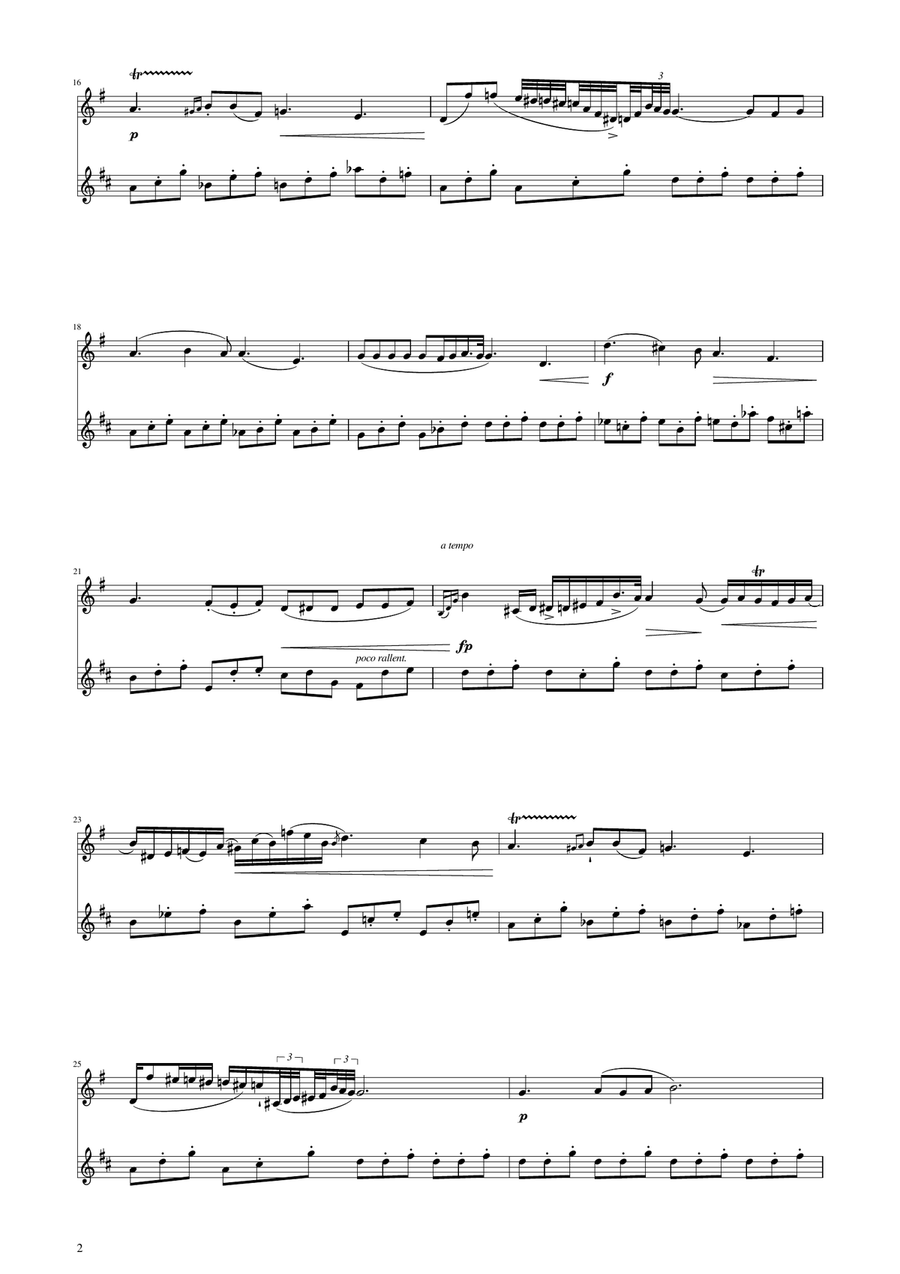 Chopin - Nocturne op.9 No.2 - Sax Duet TB Woodwind Duet scores gallery preview page 2