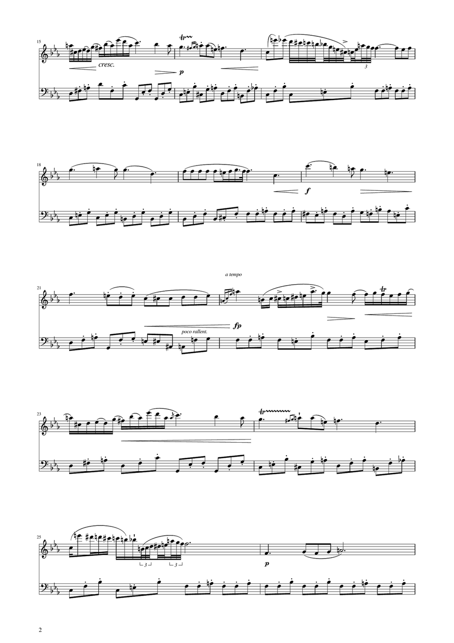 Chopin - Nocturne op.9 No.2 - Violin and Cello Duet String Duet scores gallery preview page 2