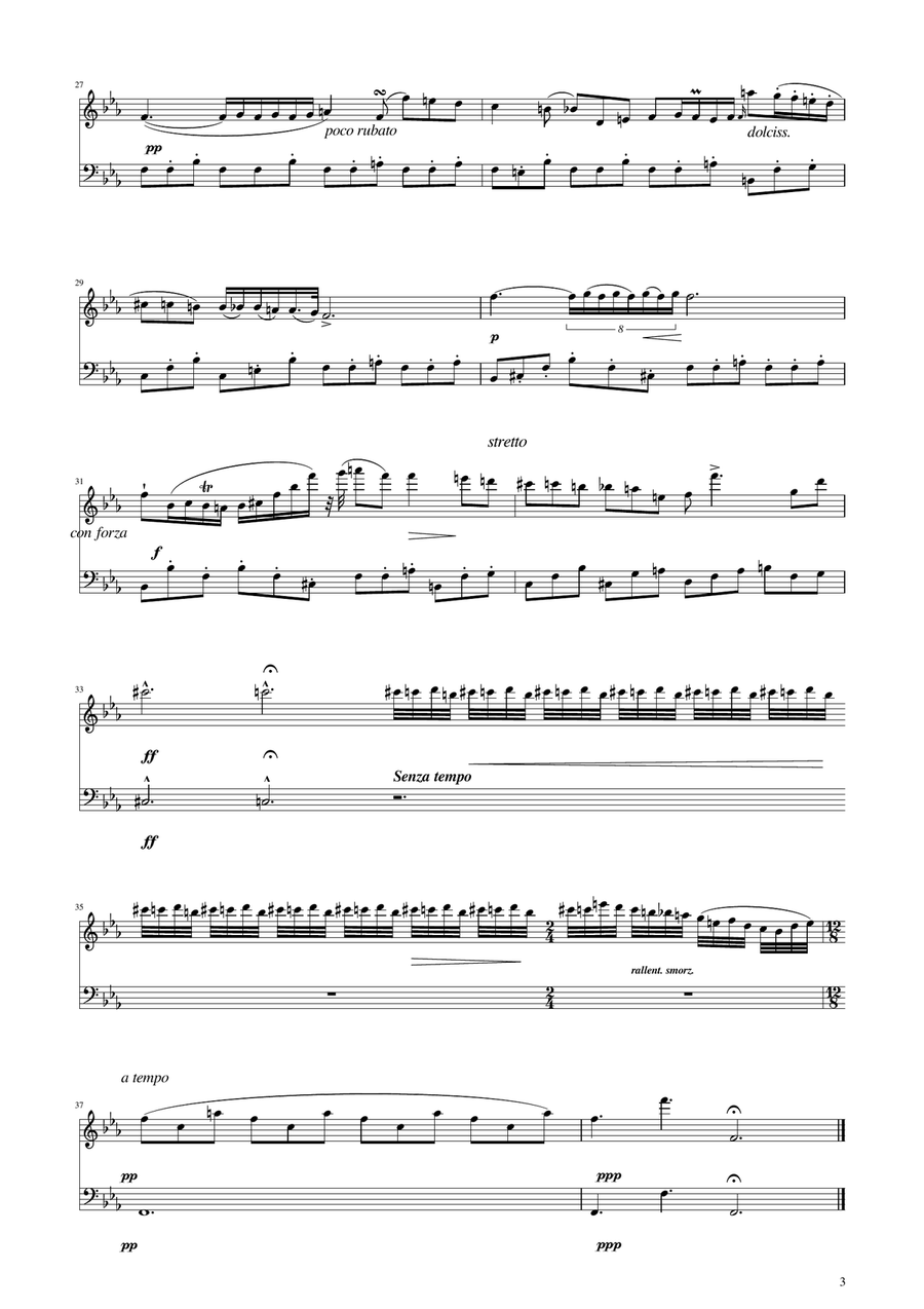 Chopin - Nocturne op.9 No.2 - Violin and Cello Duet String Duet scores gallery preview page 3