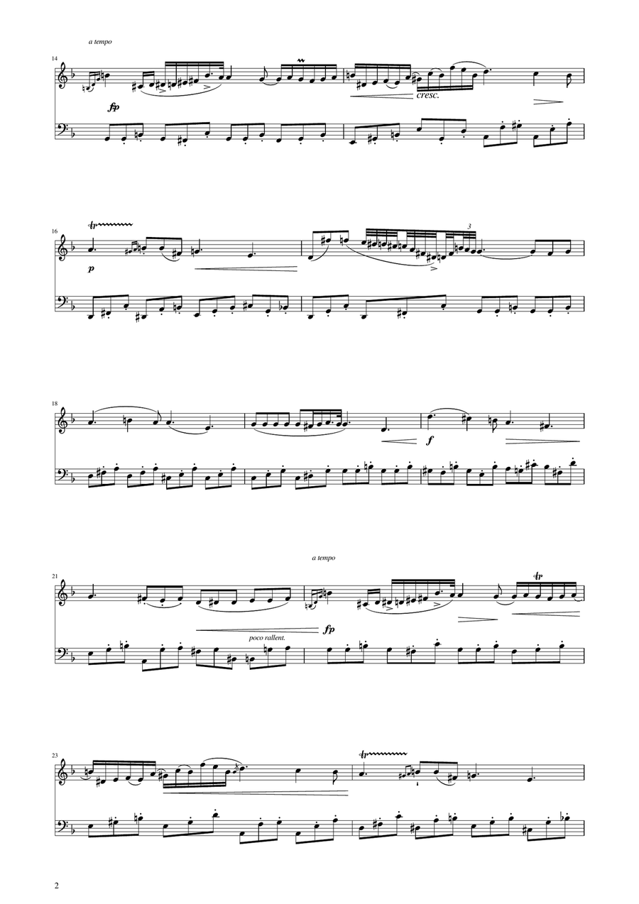Chopin - Nocturne op.9 No.2 - Oboe and Bassoon Duet Woodwind Duet scores gallery preview page 2