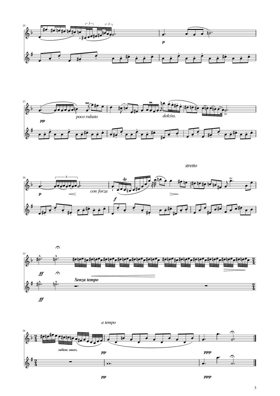 Chopin - Nocturne op.9 No.2 - Oboe and Clarinet Duet Woodwind Duet scores gallery preview page 3