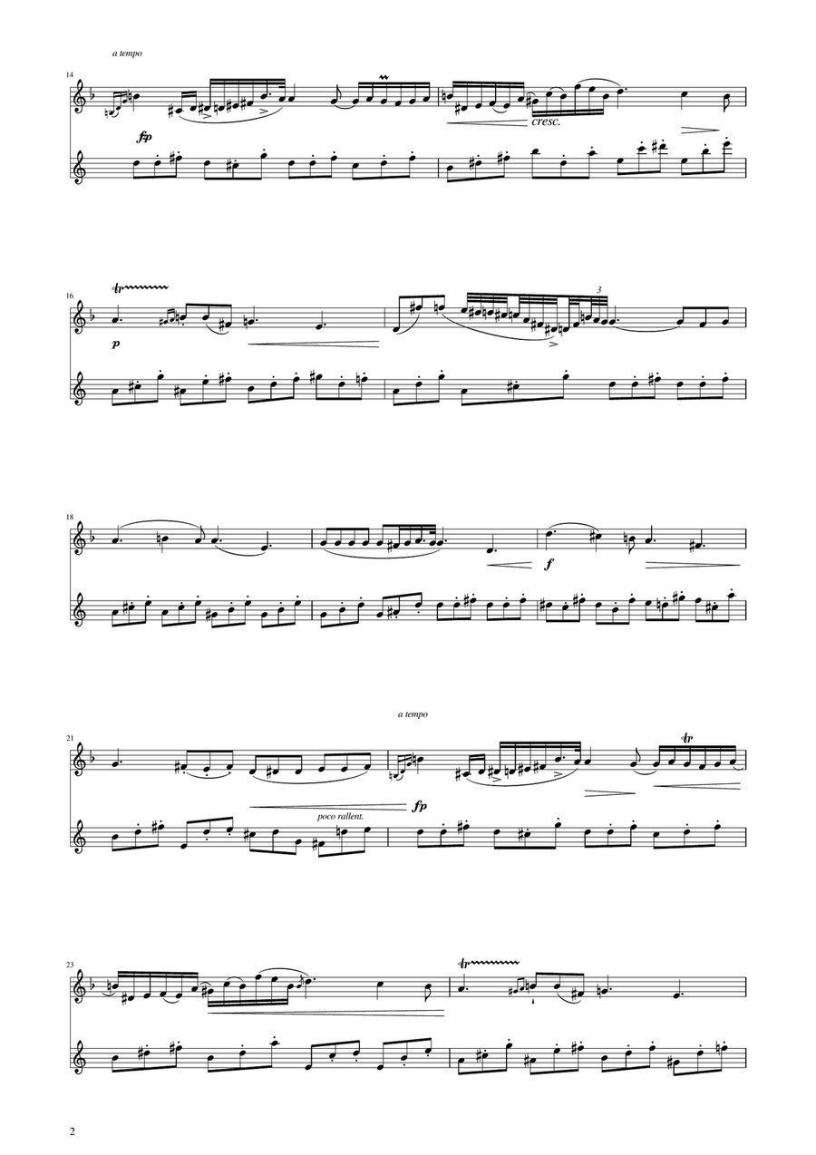 Chopin - Nocturne op.9 No.2 - Oboe and English Horn Duet Woodwind Duet scores gallery preview page 2
