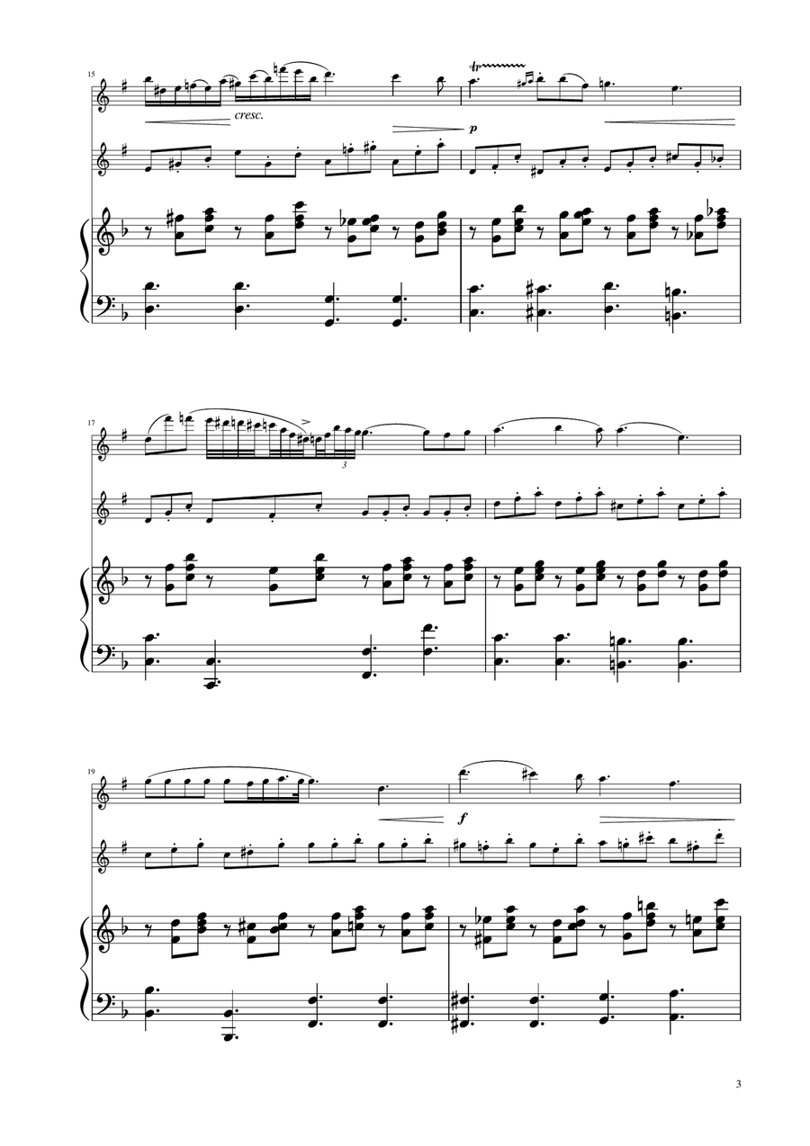 Chopin - Nocturne op.9 No.2 - Clarinet Duet Clarinet Duet scores gallery preview page 3