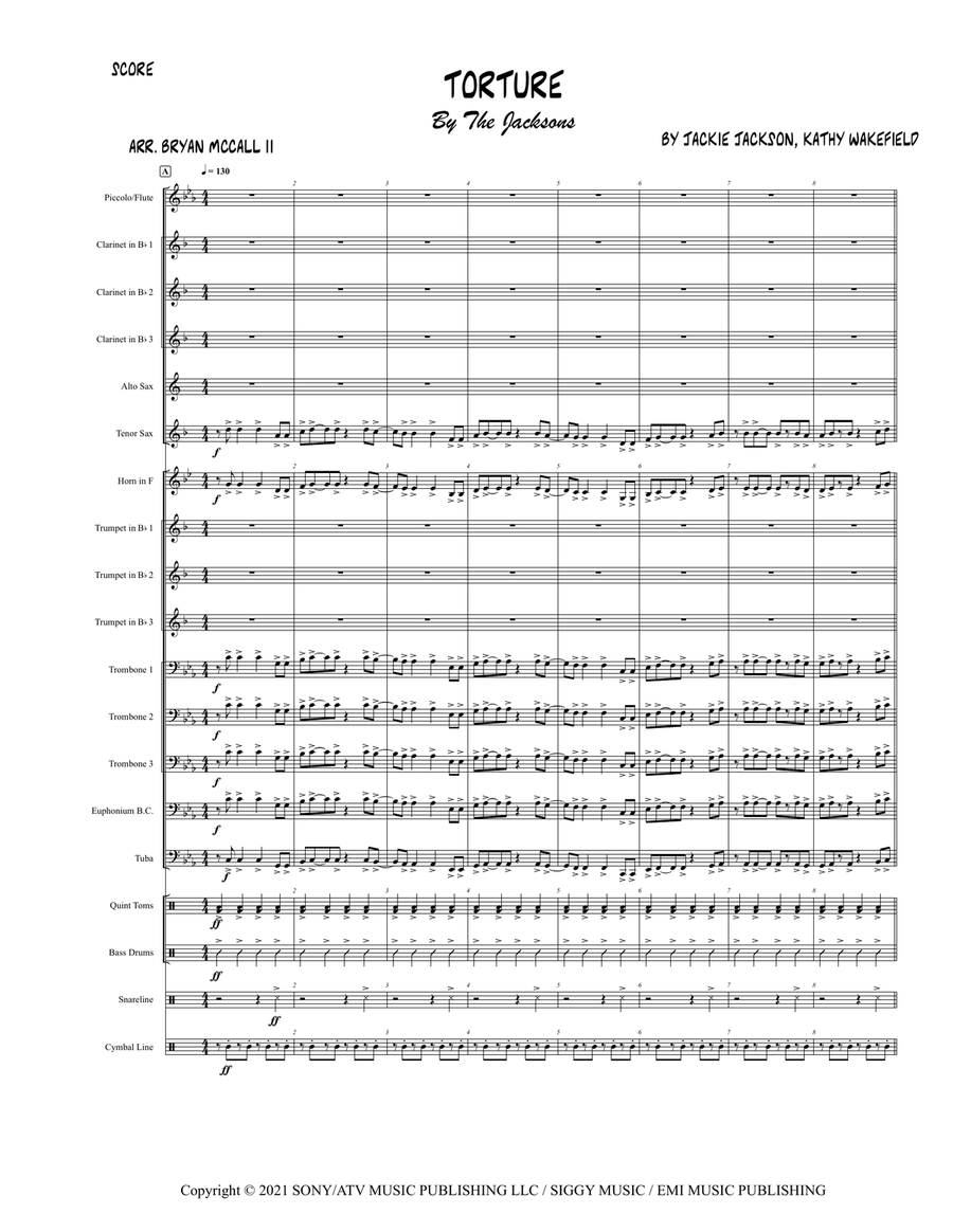 Torture Torture Marching Band scores gallery preview page 1