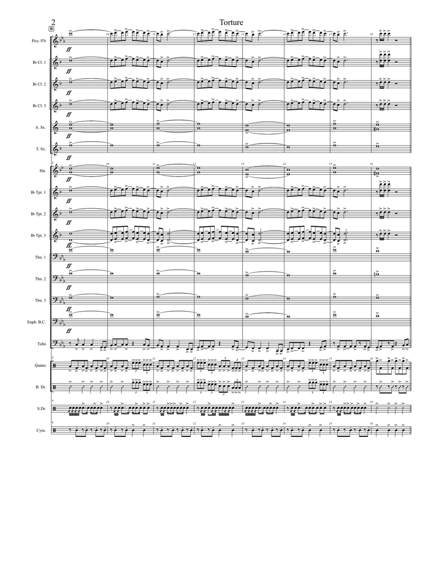 Torture Torture Marching Band scores gallery preview page 2