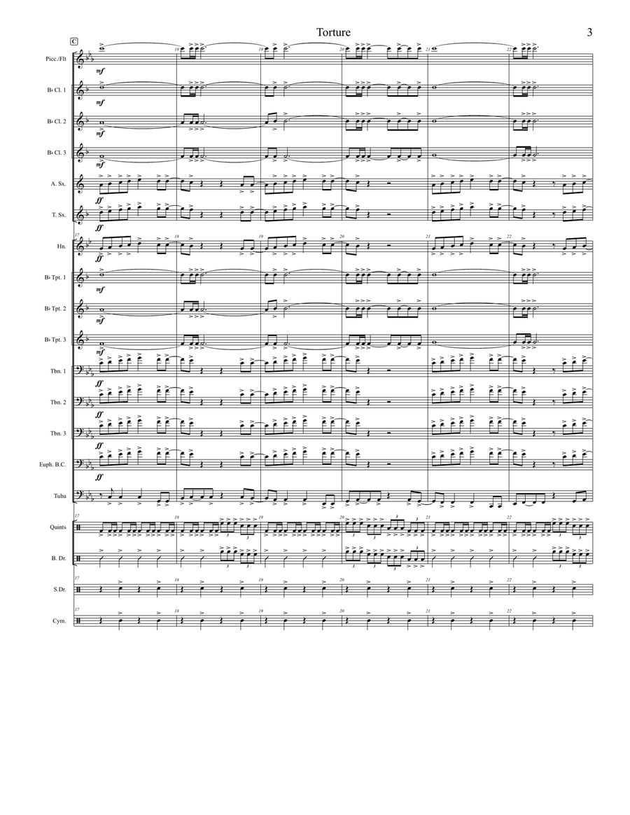 Torture Torture Marching Band scores gallery preview page 3