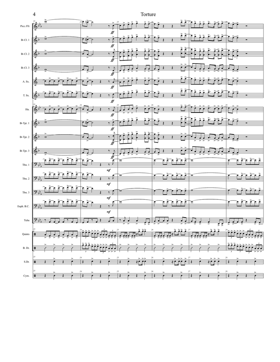 Torture Torture Marching Band scores gallery preview page 4