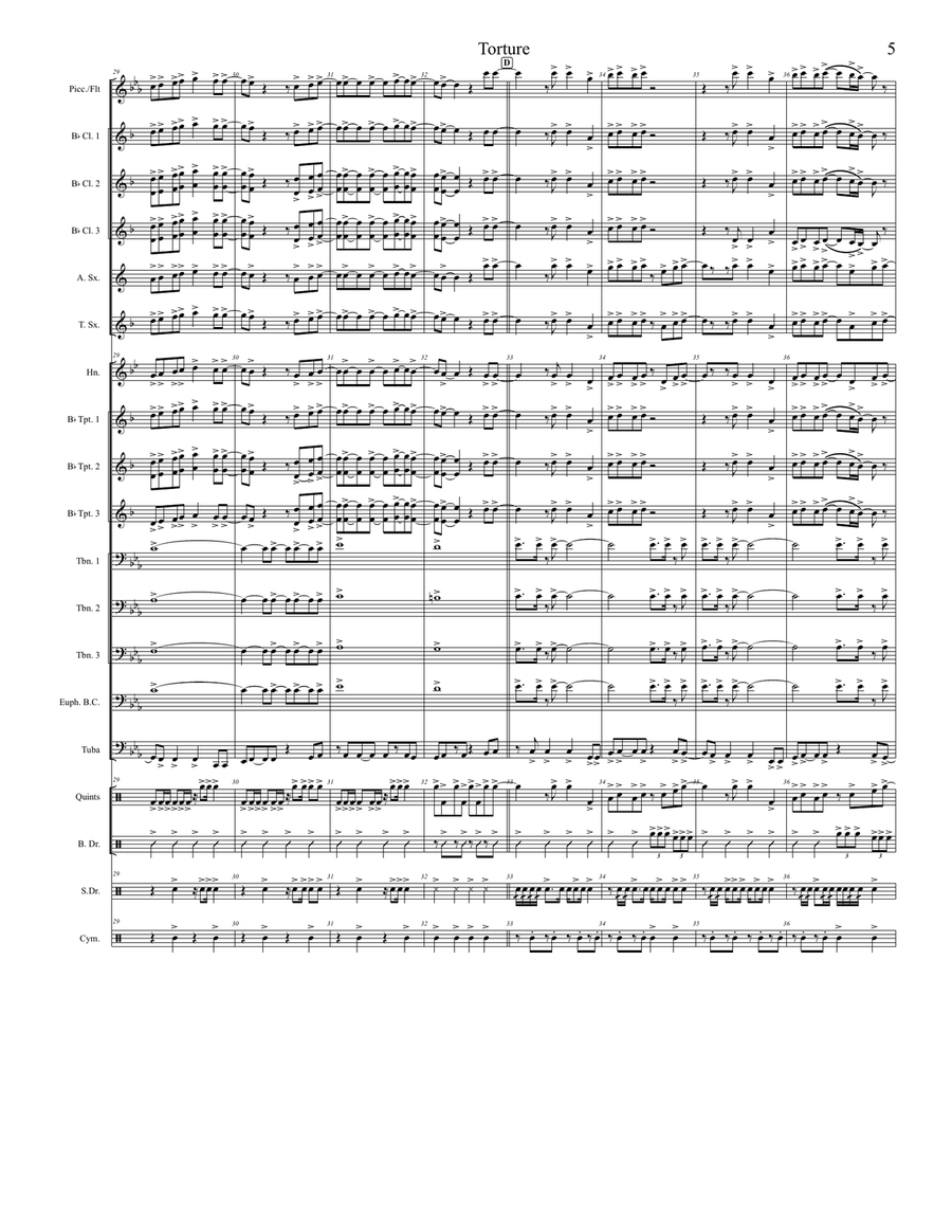 Torture Torture Marching Band scores gallery preview page 5