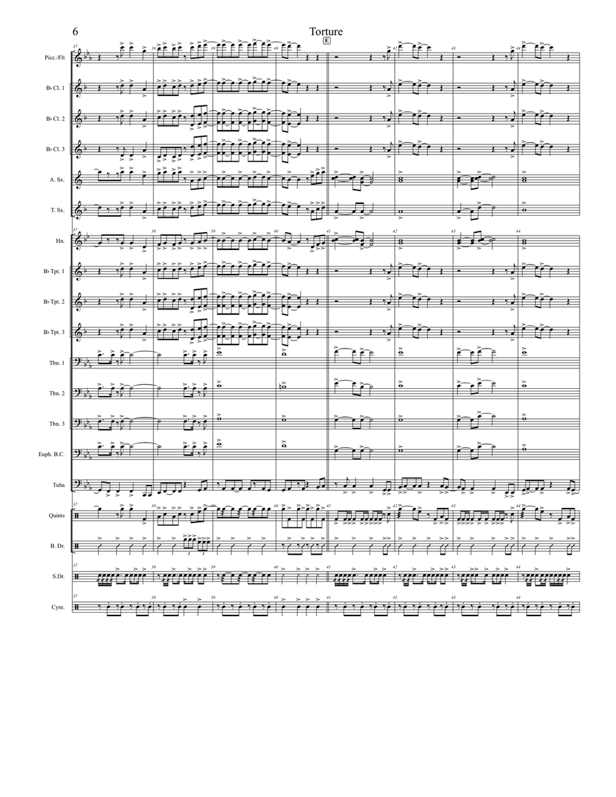 Torture Torture Marching Band scores gallery preview page 6