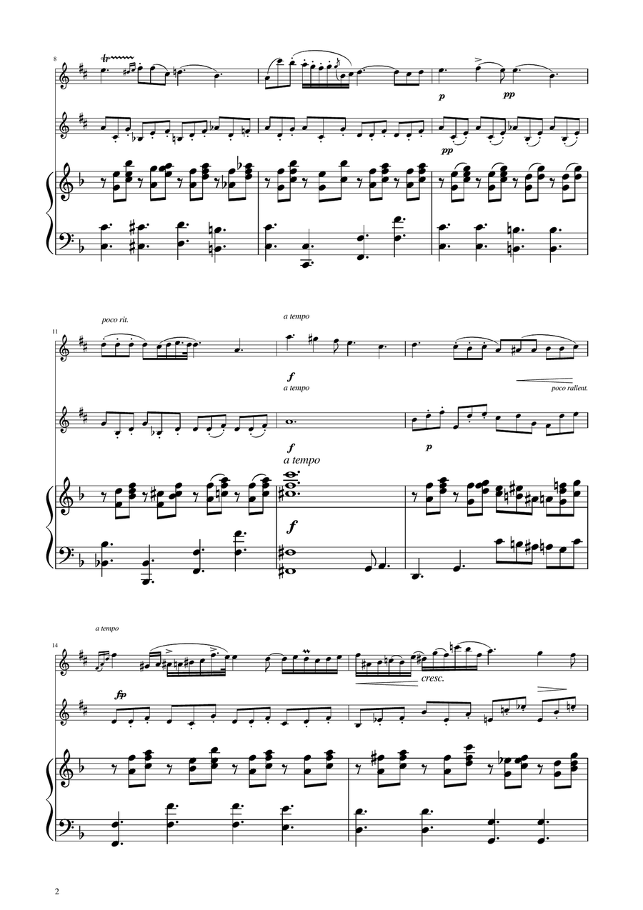 Chopin - Nocturne op.9 No.2 - Alto Sax Duet Woodwind Duet scores gallery preview page 2
