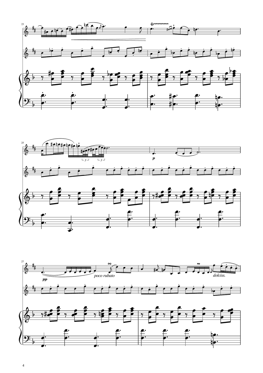 Chopin - Nocturne op.9 No.2 - Alto Sax Duet Woodwind Duet scores gallery preview page 4