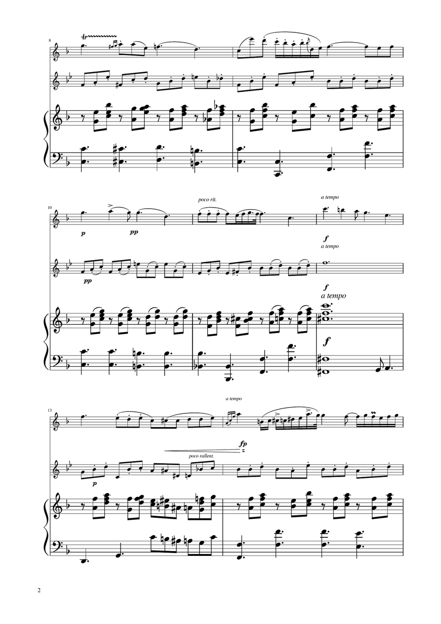 Chopin - Nocturne op.9 No.2 - Flute and Alto Flute Duet Flute Duet scores gallery preview page 2