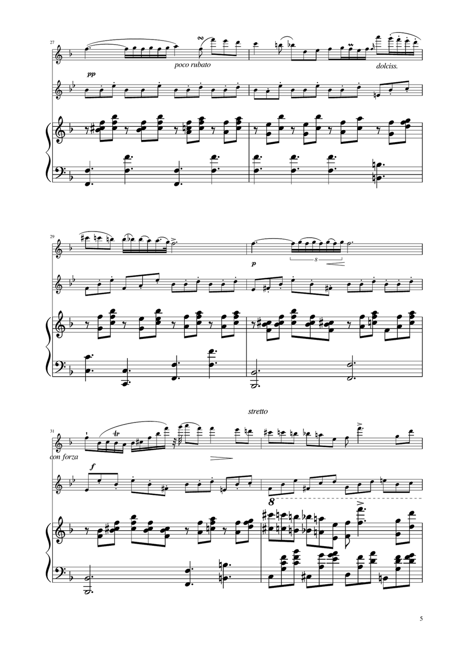 Chopin - Nocturne op.9 No.2 - Flute and Alto Flute Duet Flute Duet scores gallery preview page 5