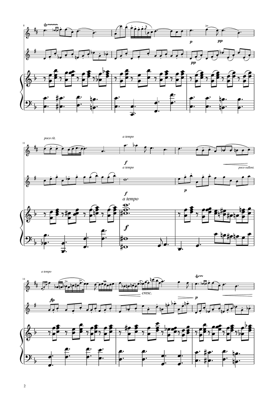 Chopin - Nocturne op.9 No.2 - Sax Duet AT Woodwind Duet scores gallery preview page 2