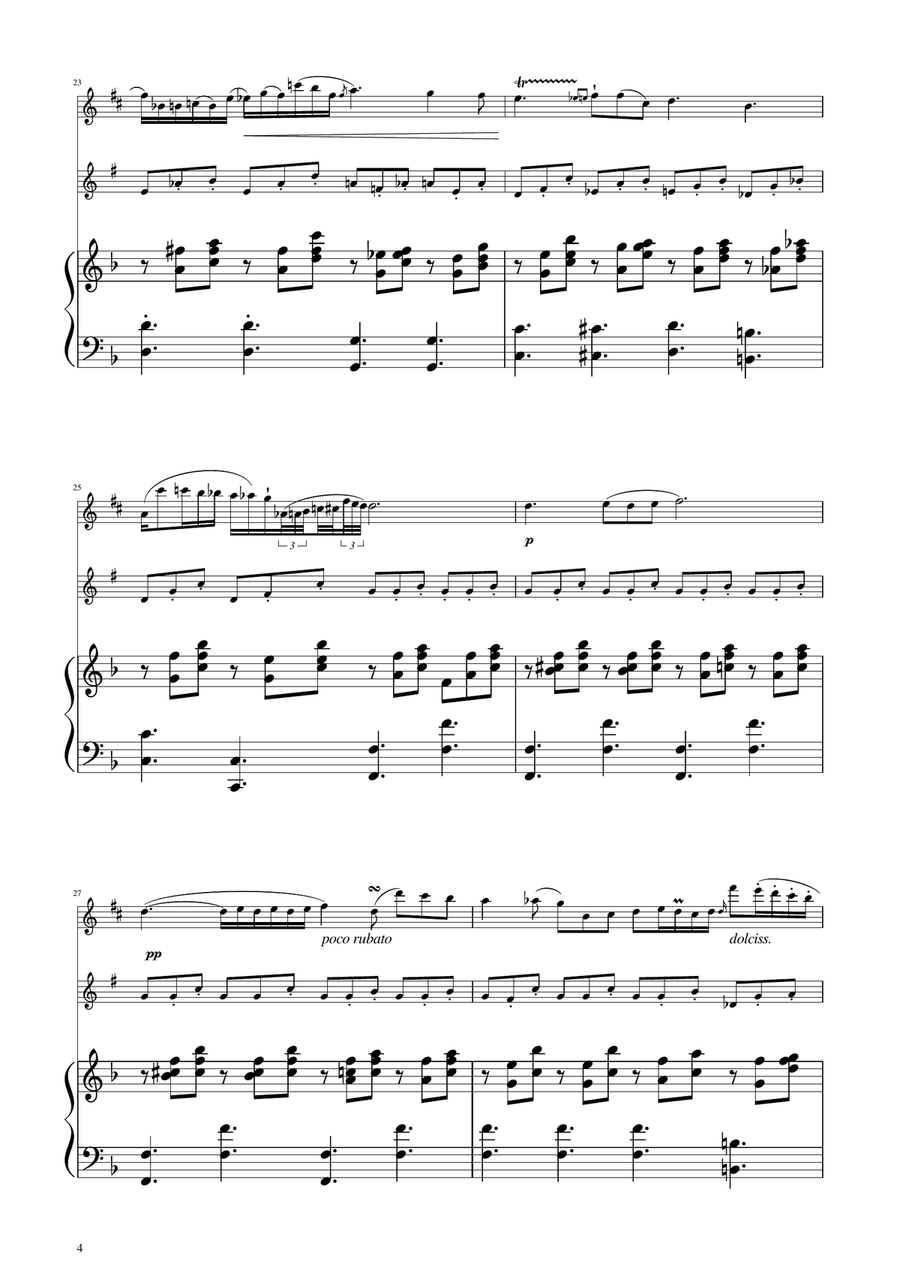 Chopin - Nocturne op.9 No.2 - Sax Duet AT Woodwind Duet scores gallery preview page 4