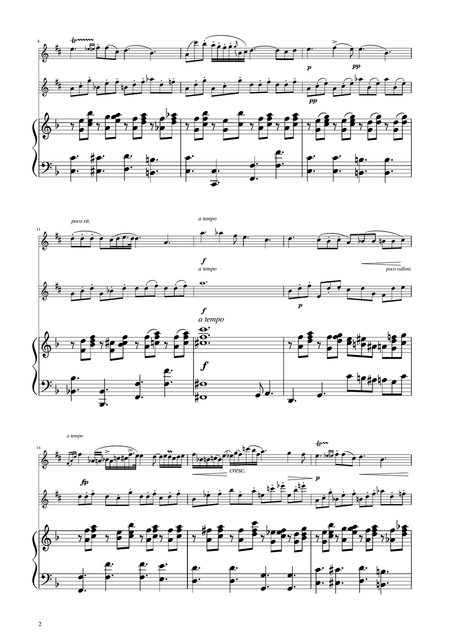 Chopin - Nocturne op.9 No.2 - Sax Duet AB Woodwind Duet scores gallery preview page 2