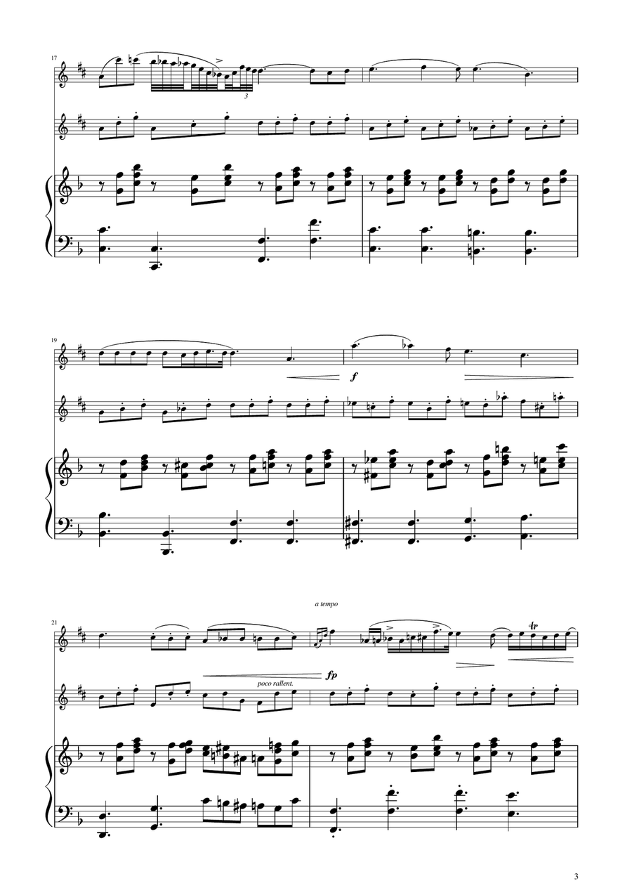 Chopin - Nocturne op.9 No.2 - Sax Duet AB Woodwind Duet scores gallery preview page 3