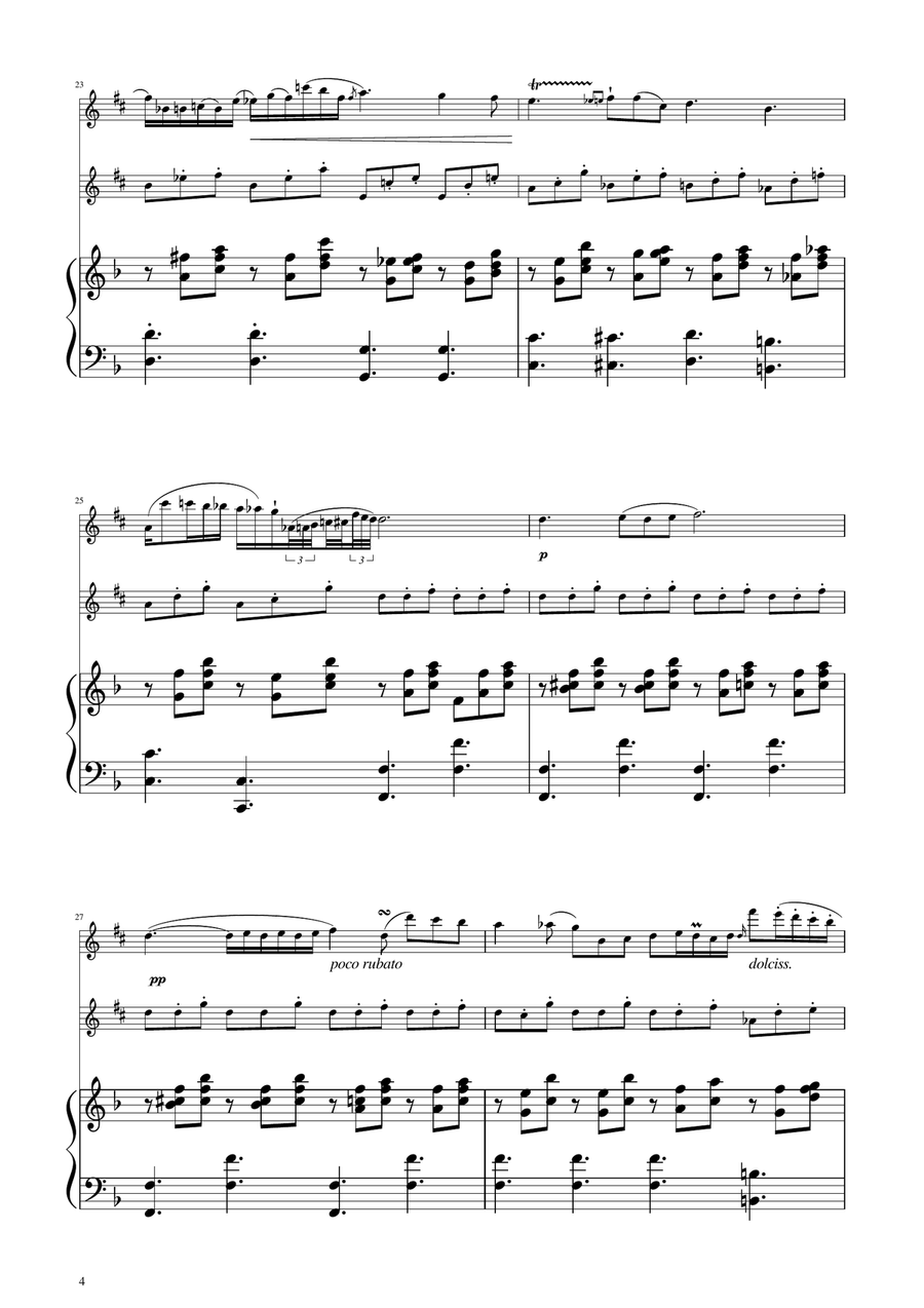 Chopin - Nocturne op.9 No.2 - Sax Duet AB Woodwind Duet scores gallery preview page 4