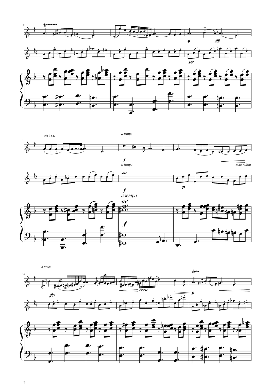 Chopin - Nocturne op.9 No.2 - Sax Duet TB Woodwind Duet scores gallery preview page 2
