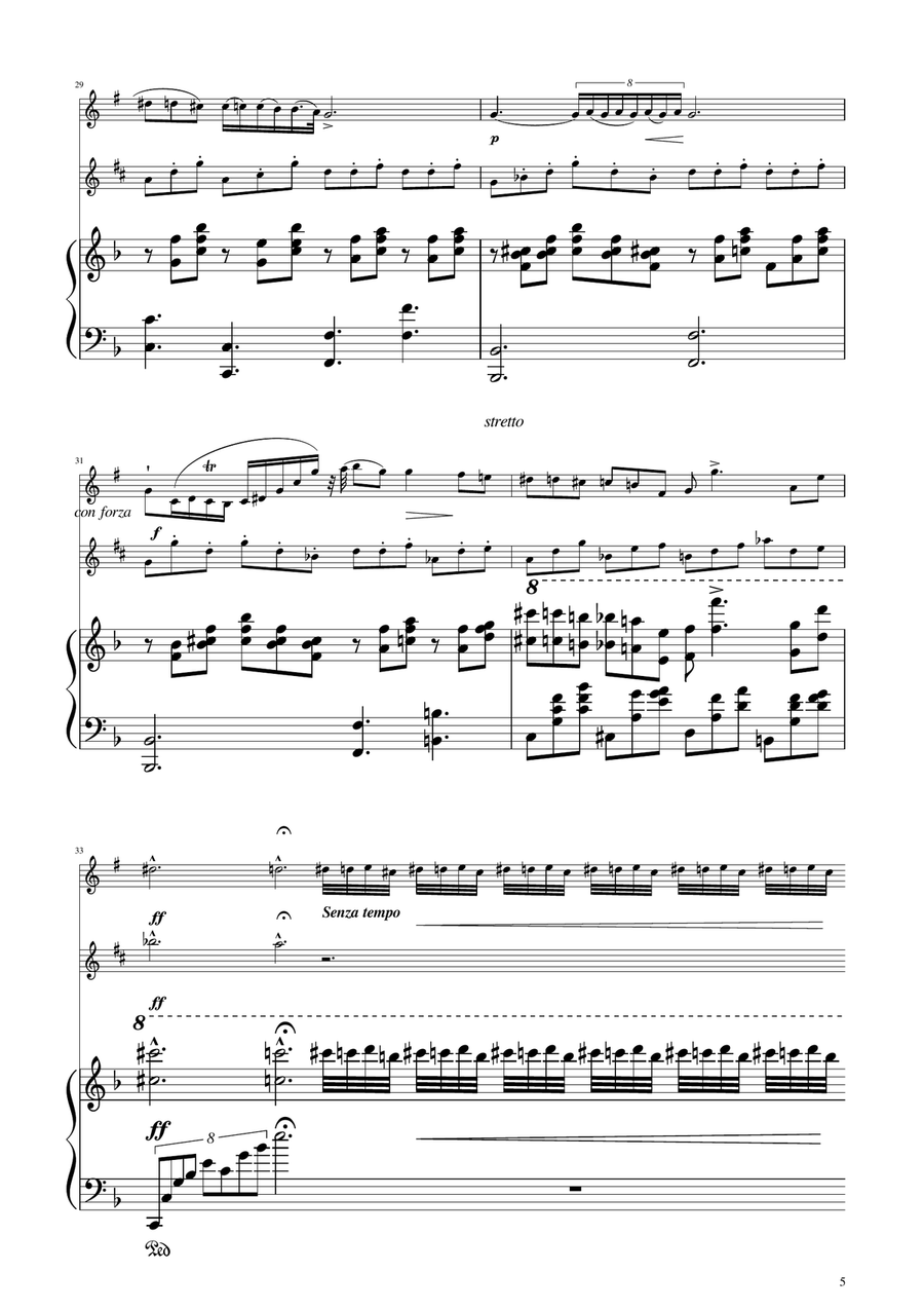 Chopin - Nocturne op.9 No.2 - Sax Duet TB Woodwind Duet scores gallery preview page 5