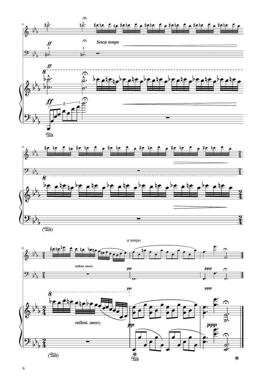 Chopin - Nocturne op.9 No.2 - Violin and Cello Duet Piano Trio scores gallery preview page 6