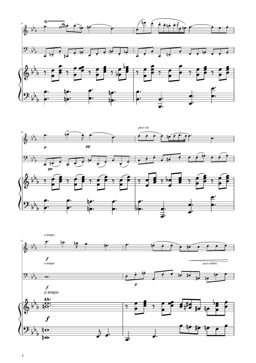 Chopin - Nocturne op.9 No.2 - Flute and Bassoon Duet Woodwind Duet scores gallery preview page 2