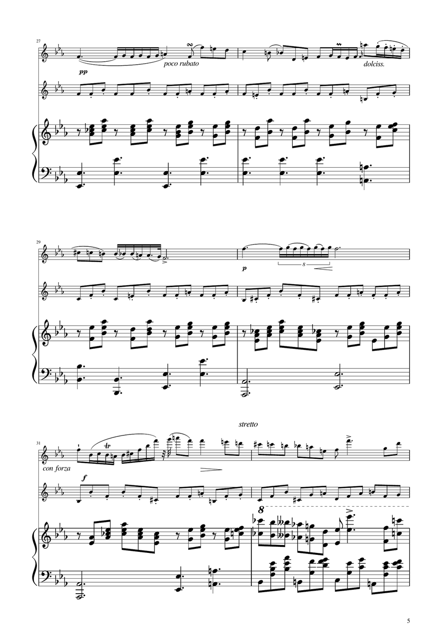 Chopin - Nocturne op.9 No.2 - Violin Duet String Duet scores gallery preview page 5
