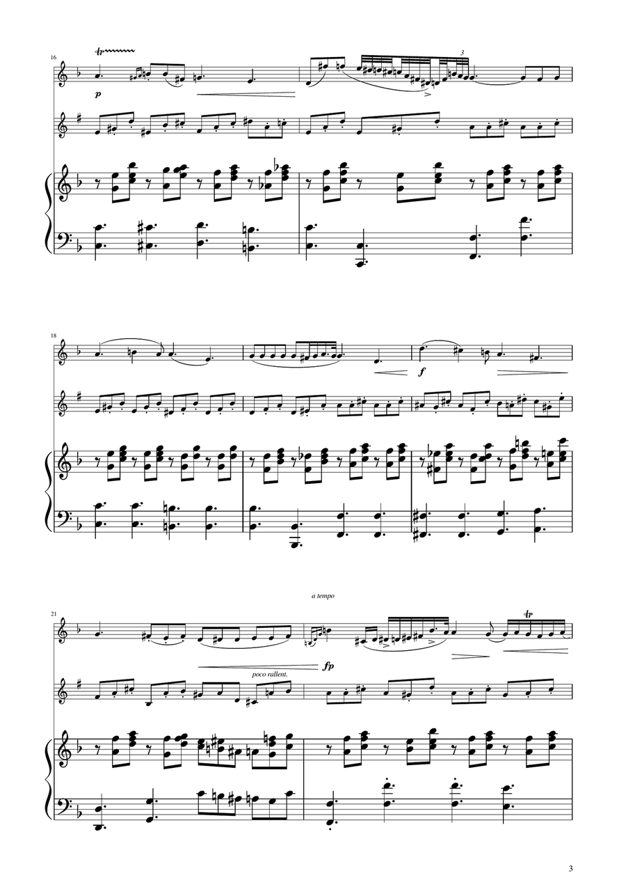 Chopin - Nocturne op.9 No.2 - Oboe and Clarinet Duet Woodwind Duet scores gallery preview page 3