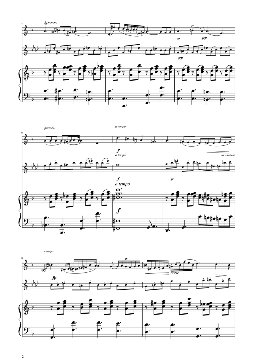 Chopin - Nocturne op.9 No.2 - Oboe and Oboe D'amore Duet Woodwind Duet scores gallery preview page 2